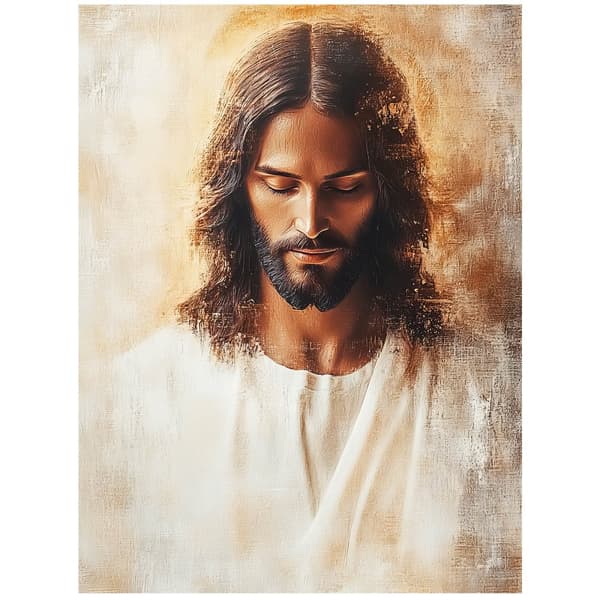 Jesus in the Peace of the Heart Jesus in the Peace of the Heart, 30x40 cm, guld aluminiumsramme, 230 gsm mat papir