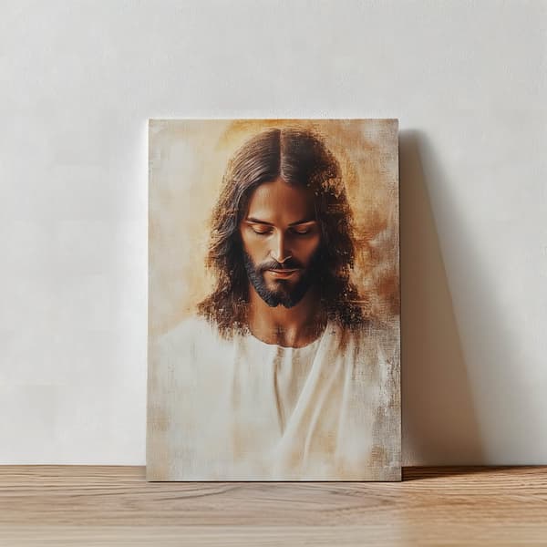 Jesus in the Peace of the Heart Jesus in the Peace of the Heart, 60x90 cm, sort aluminiumsramme, 230 gsm mat papir