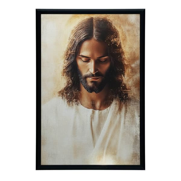 Jesus in the Peace of the Heart Jesus in the Peace of the Heart, 60x90 cm, sort aluminiumsramme, 230 gsm mat papir