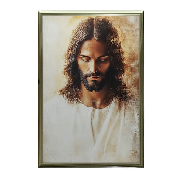 Jesus in the Peace of the Heart Jesus in the Peace of the Heart, 60x90 cm, sort aluminiumsramme, 230 gsm mat papir
