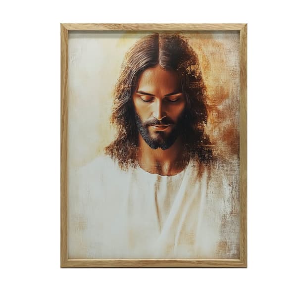 Jesus in the Peace of the Heart Jesus in the Peace of the Heart, 60x90 cm, sort aluminiumsramme, 230 gsm mat papir