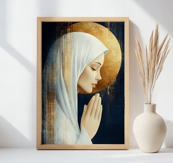Peaceful Prayer Peaceful Prayer, 70x100 cm, mørkebrun træramme, 230 gsm mat papir