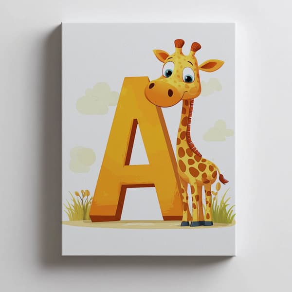 Poster Giraffe Adventure Poster Giraffe Adventure, 60x90 cm, guld aluminiumram, 230 gsm matt papper