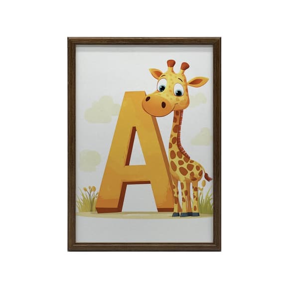 Poster Giraffe Adventure Poster Giraffe Adventure, 60x90 cm, guld aluminiumram, 230 gsm matt papper