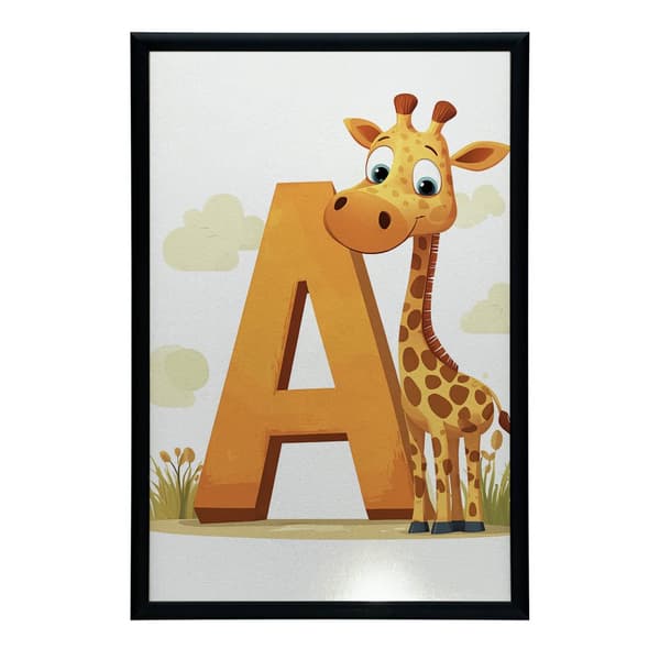 Poster Giraffe Adventure Poster Giraffe Adventure, 60x90 cm, guld aluminiumram, 230 gsm matt papper
