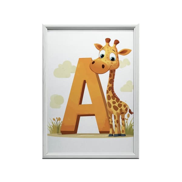 Poster Giraffe Adventure Poster Giraffe Adventure, 60x90 cm, guld aluminiumram, 230 gsm matt papper