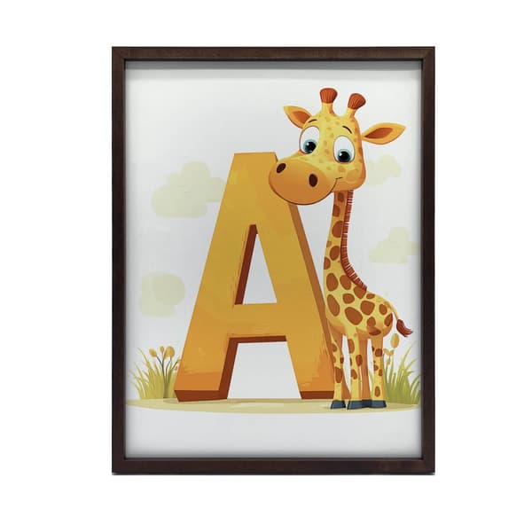 Poster Giraffe Adventure Poster Giraffe Adventure, 60x90 cm, guld aluminiumram, 230 gsm matt papper