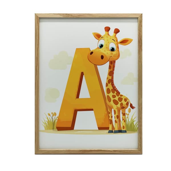 Poster Giraffe Adventure Poster Giraffe Adventure, 60x90 cm, guld aluminiumram, 230 gsm matt papper