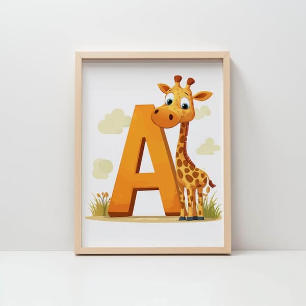 Poster Giraffe Adventure Poster Giraffe Adventure, 70x100 cm, ramlös, 230 gsm matt papper