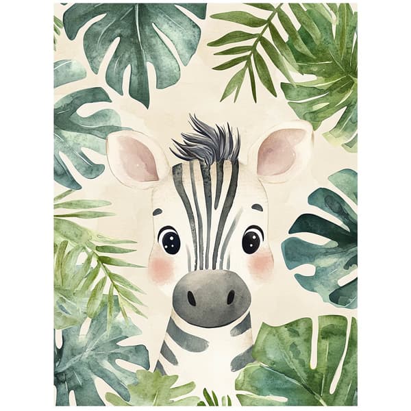 Poster Little Zebra's Face Poster Little Zebra's Face, 50x70 cm, ljus ekträram, 230 gsm matt papper