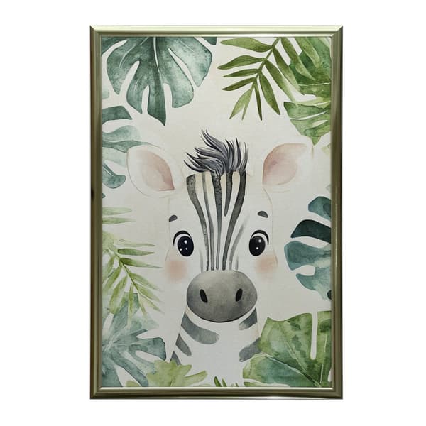 Poster Little Zebra's Face Poster Little Zebra's Face, 50x70 cm, ljus ekträram, 230 gsm matt papper