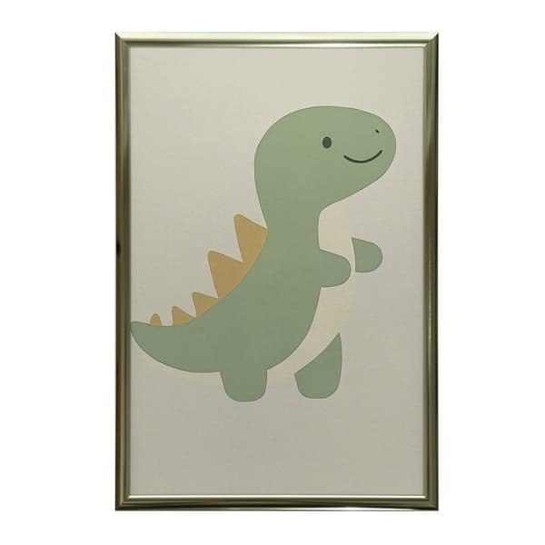 Smiling Dinosaur Poster Smiling Dinosaur Poster, 30x40 cm, hvid træramme, 230 gsm mat papir