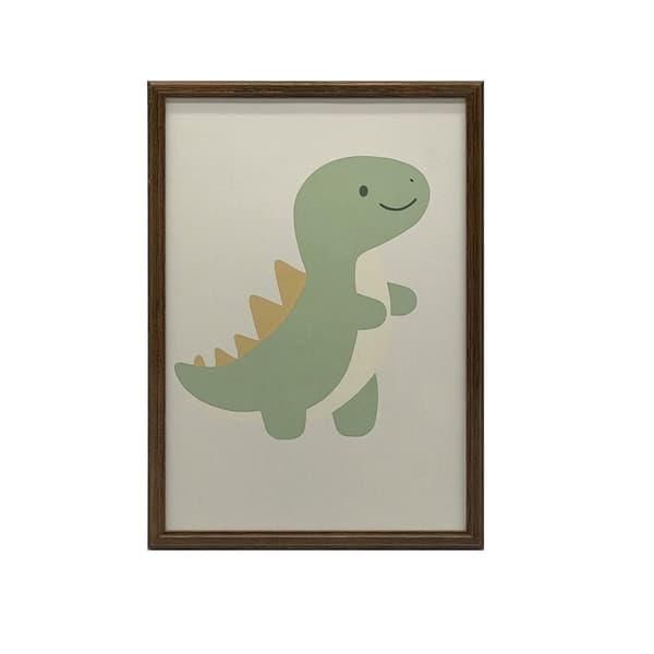 Smiling Dinosaur Poster Smiling Dinosaur Poster, 30x40 cm, hvid træramme, 230 gsm mat papir