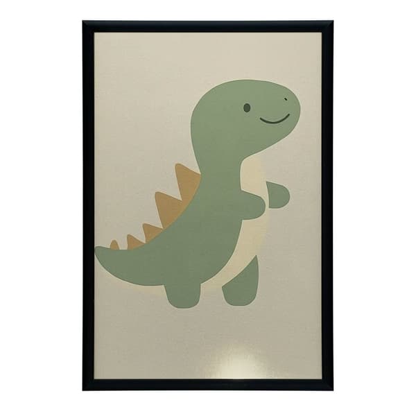 Smiling Dinosaur Poster Smiling Dinosaur Poster, 30x40 cm, hvid træramme, 230 gsm mat papir
