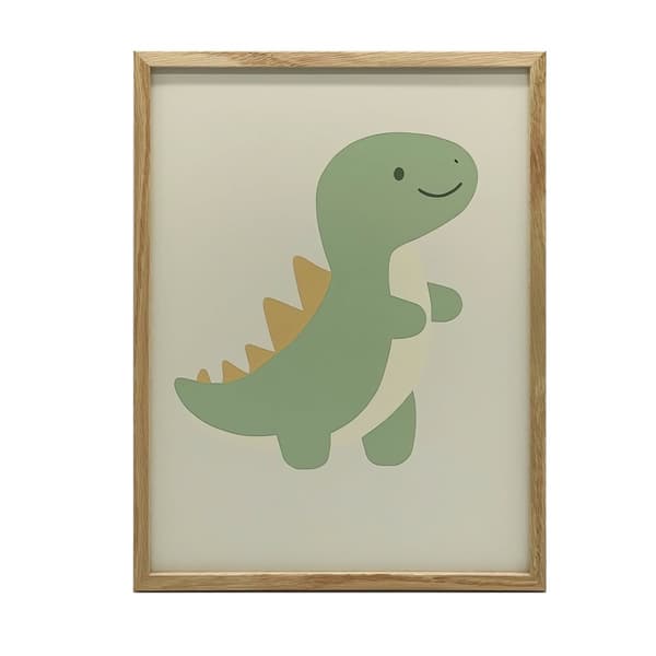 Smiling Dinosaur Poster Smiling Dinosaur Poster, 60x90 cm, sort aluminiumsramme, 230 gsm mat papir