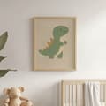 Pikkukuva 6 / 11: Hymyilevä dinosaurusjuliste Hymyilevä dinosaurusjuliste, 60x90 cm, kultainen alumiinikehys, 230 gsm mattapaperi
