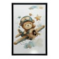Pikkukuva 7 / 11: Flying Bear Pilot -juliste Lentävä karhulentäjäjuliste, 40x50 cm, kultainen alumiinikehys, 230 gsm mattapaperi