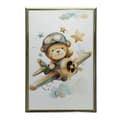 Pikkukuva 9 / 11: Flying Bear Pilot -juliste Lentävä karhulentäjäjuliste, 40x50 cm, kultainen alumiinikehys, 230 gsm mattapaperi