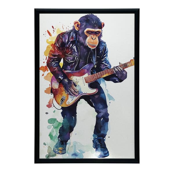 Abe med guitarplakat Abe med guitarplakat, 70x100 cm, sort aluminiumsramme, 230 gsm mat papir