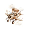 Miniatyrbillede 3 af 11: Flying Bear Poster Flying Bear Poster, 30x40 cm, lys egetræsramme, 230 gsm mat papir