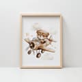 Miniatyrbillede 8 af 11: Flying Bear Poster Flying Bear Poster, 30x40 cm, lys egetræsramme, 230 gsm mat papir
