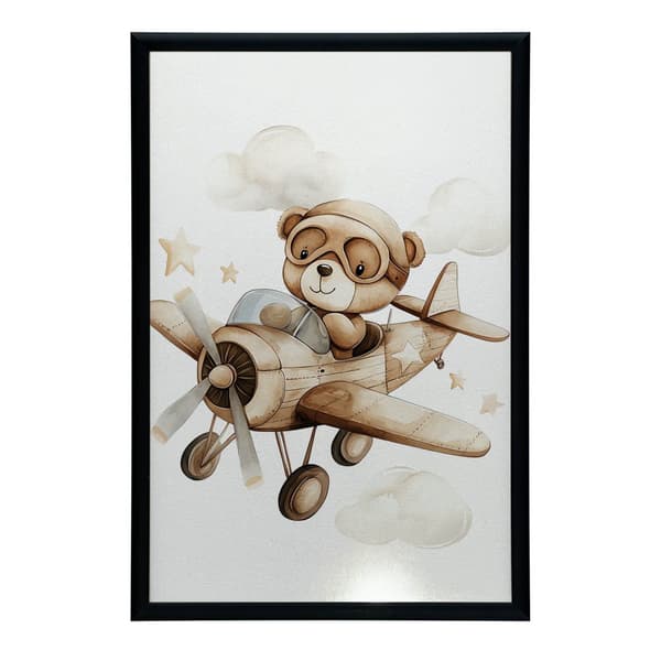 Flying Bear-plakat Flying Bear-plakat, 70x100 cm, uindrammet, premium lærred på båre