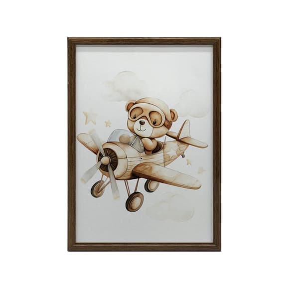 Flying Bear-plakat Flying Bear-plakat, 70x100 cm, uindrammet, premium lærred på båre