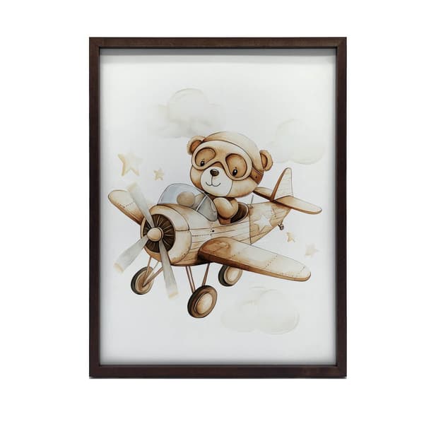 Flying Bear-plakat Flying Bear-plakat, 70x100 cm, uindrammet, premium lærred på båre