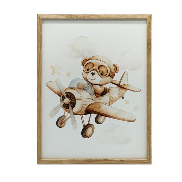 Flying Bear-plakat Flying Bear-plakat, 70x100 cm, uindrammet, premium lærred på båre