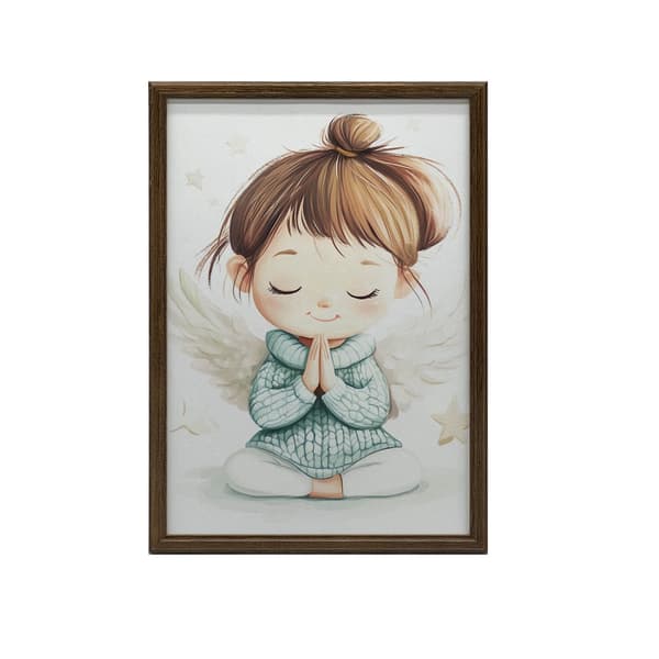 Prayer of a little angel Prayer of a little angel, 70x100 cm, mørkebrun træramme, 230 gsm mat papir