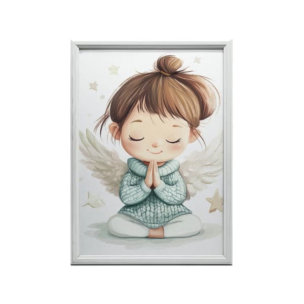Prayer of a little angel Prayer of a little angel, 70x100 cm, mørkebrun træramme, 230 gsm mat papir