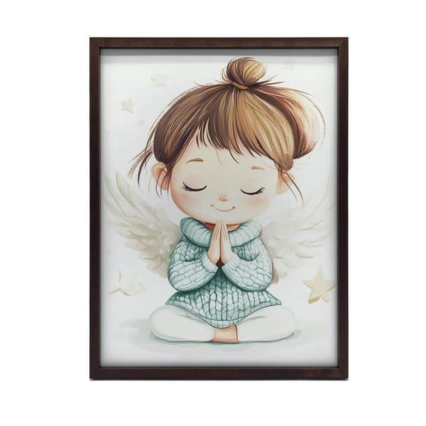 Prayer of a little angel Prayer of a little angel, 70x100 cm, mørkebrun træramme, 230 gsm mat papir