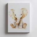 Miniatyrbillede 4 af 11: Plakat Lille elefant i minimalistisk stil Plakat Lille elefant i minimalistisk stil, 50x70 cm, mørkebrun træramme, 230 gsm mat papir