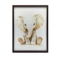 Miniatyrbillede 2 af 11: Plakat Lille elefant i minimalistisk stil Plakat Lille elefant i minimalistisk stil, 50x70 cm, mørkebrun træramme, 230 gsm mat papir
