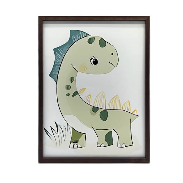 Smiling Dinosaur Poster Smiling Dinosaur Poster, 30x40 cm, hvid træramme, 230 gsm mat papir