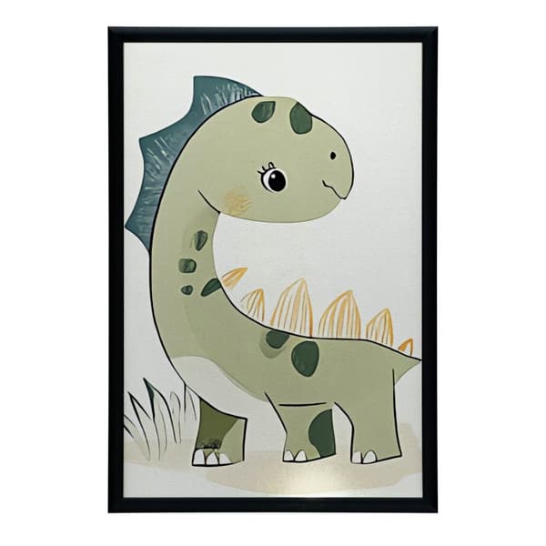 Smiling Dinosaur Poster Smiling Dinosaur Poster, 70x100 cm, guld aluminiumsramme, 230 gsm mat papir