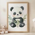 Miniatyrbild 5 av 11: Affisch Söt Panda bland löv Affisch Söt Panda bland löv, 40x50 cm, svart aluminiumram, 230 gsm matt papper