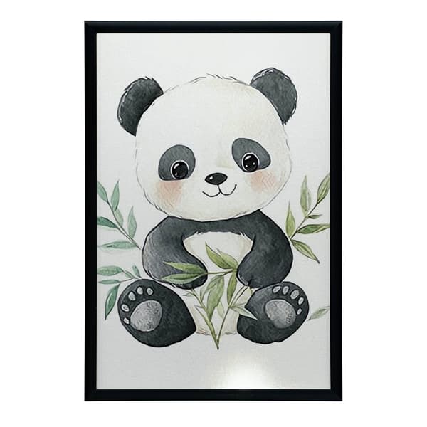 Plakat Cute Panda among Leaves Plakat Cute Panda among Leaves, 70x100 cm, uindrammet, 230 gsm mat papir