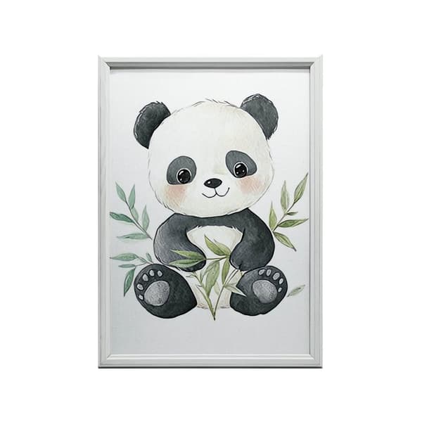Plakat Cute Panda among Leaves Plakat Cute Panda among Leaves, 70x100 cm, uindrammet, 230 gsm mat papir