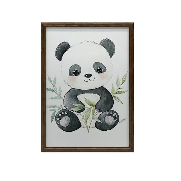 Plakat Cute Panda among Leaves Plakat Cute Panda among Leaves, 70x100 cm, uindrammet, 230 gsm mat papir