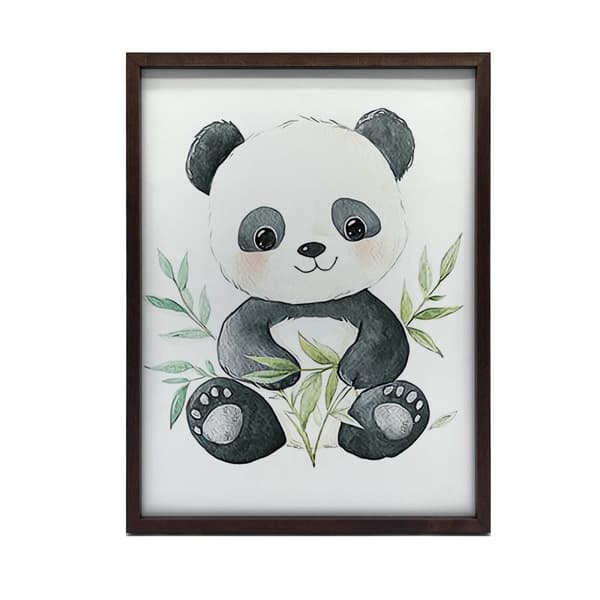 Plakat Cute Panda among Leaves Plakat Cute Panda among Leaves, 70x100 cm, uindrammet, 230 gsm mat papir