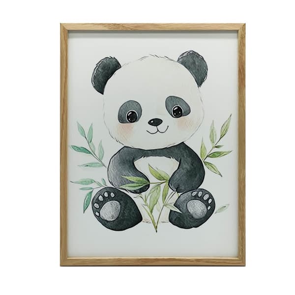 Plakat Cute Panda among Leaves Plakat Cute Panda among Leaves, 70x100 cm, uindrammet, 230 gsm mat papir