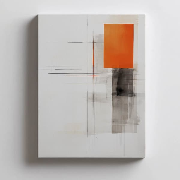 Shape Game i grått och orange Shape Game i grått och orange, 70x100 cm, oinramat, 230 gsm matt papper