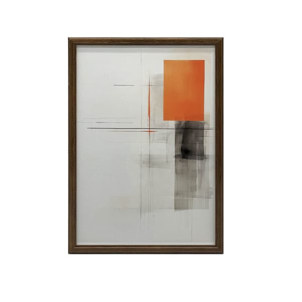 Shape Game i grått och orange Shape Game i grått och orange, 70x100 cm, oinramat, 230 gsm matt papper