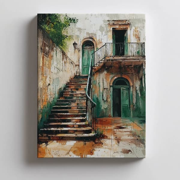 The Charm of Old Stairs The Charm of Old Stairs, 70x100 cm, uindrammet, 230 gsm mat papir