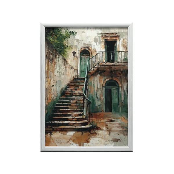 The Charm of Old Stairs The Charm of Old Stairs, 70x100 cm, uindrammet, 230 gsm mat papir