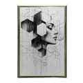 Pikkukuva 6 / 10: Mustavalkoinen Geometric Dream Black and White Geometric Dream, 70x100 cm, vaalea tammipuurunko, 230 gsm mattapaperi