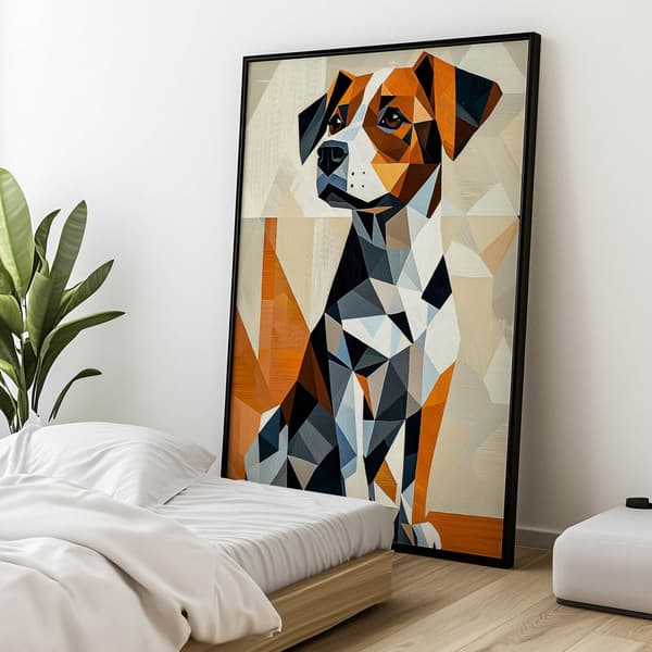 Dog in Geometry Dog in Geometry, 50x70 cm, oinramad, 230 gsm matt papper
