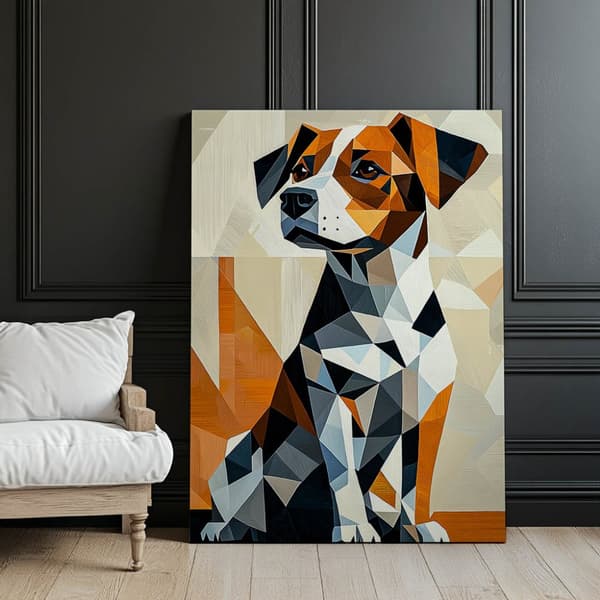 Dog in Geometry Dog in Geometry, 50x70 cm, oinramad, 230 gsm matt papper