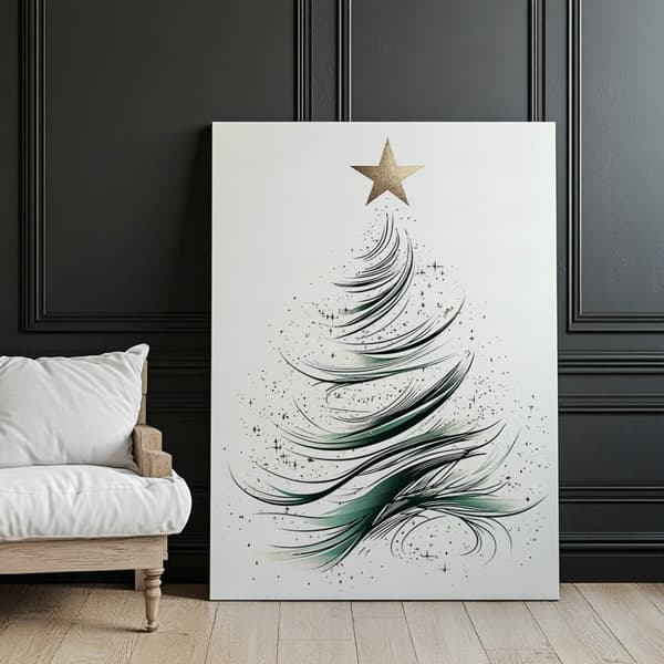 Christmas Glow Christmas Glow, 70x100 cm, mørkebrun træramme, 230 gsm mat papir